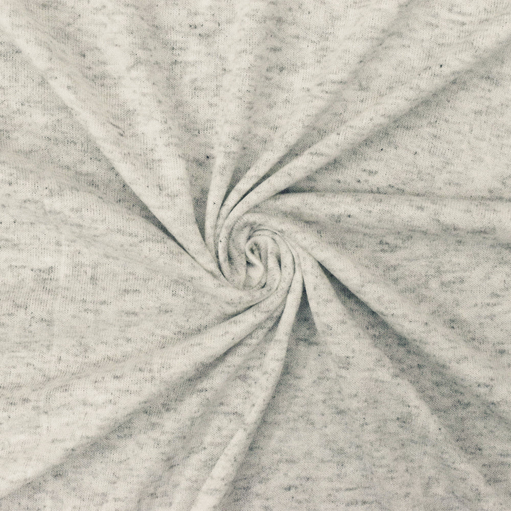 Faded WhiteGray Slub Stretch Rayon Jersey Knit Fabric Denver Fabrics
