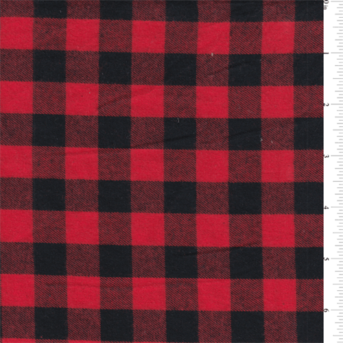 Red Multi Plaid Flannel Bolt Fabric