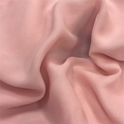Chiffon Fabric Blush Pink, by the yard