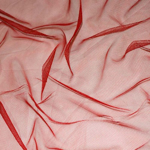 Berry Red Mesh Tulle Fabric
