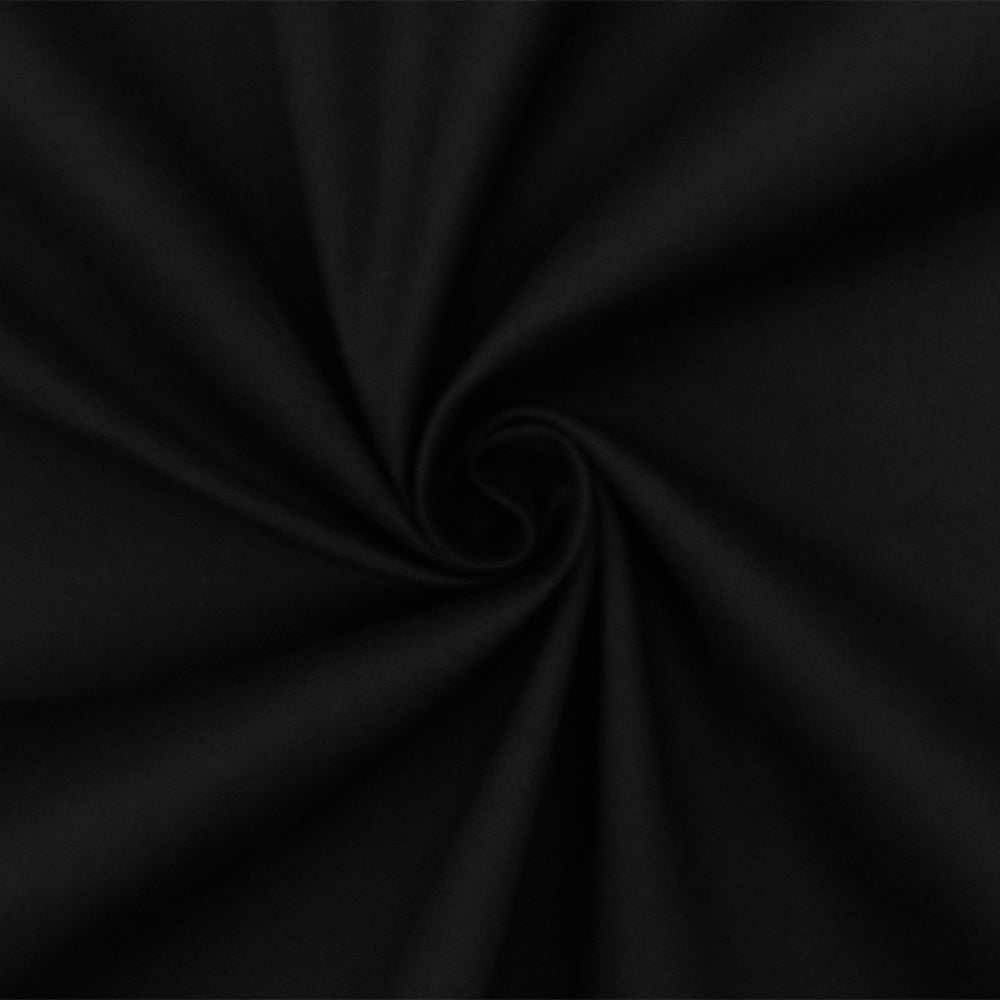 Black Solid Stretch Cotton Spandex Poplin Woven Fabric – Denver Fabrics
