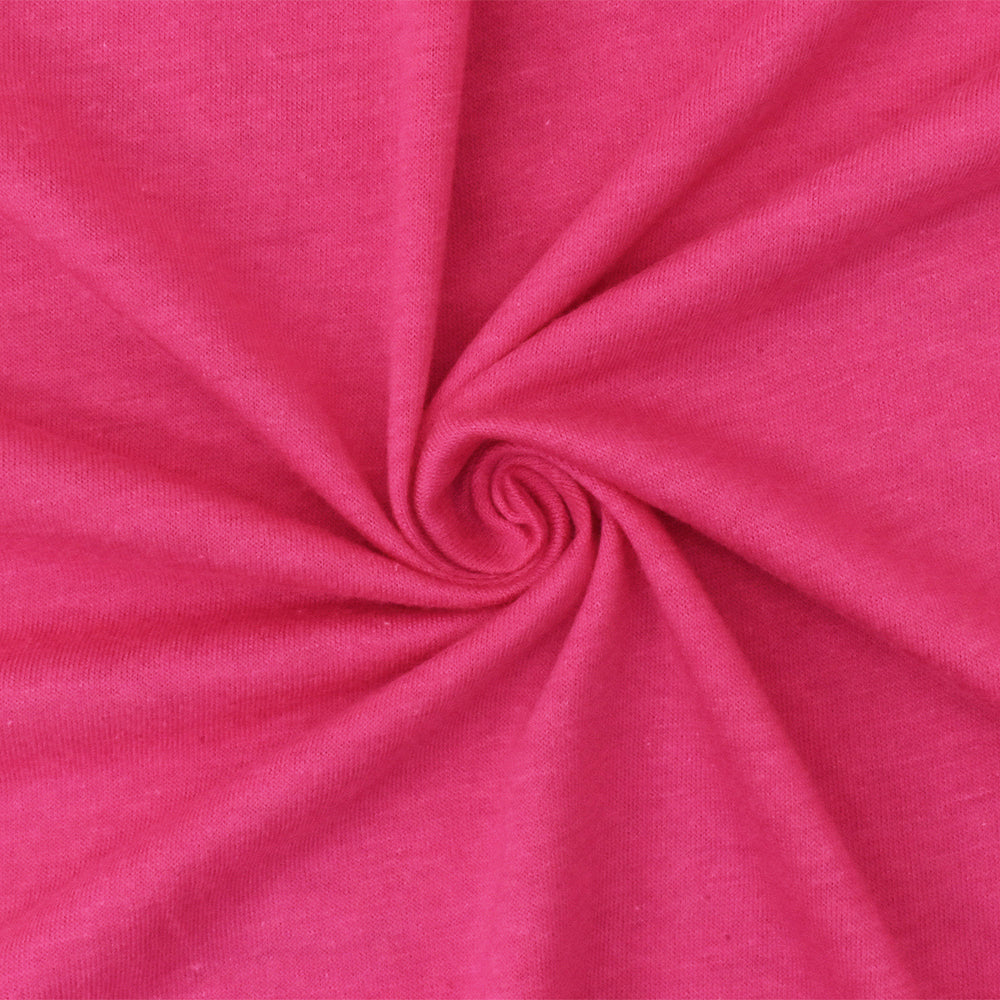 Hot Pink Organic Cotton Spandex Stretch Solid Jersey Knit Fabric ...