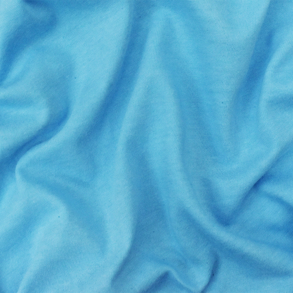 Blue Organic Cotton Stretch Spandex Solid Jersey Knit Fabric – Denver ...